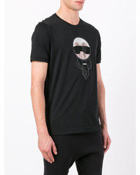 T-shirt nera di Fendi