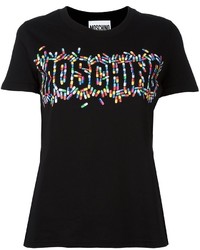 T-shirt nera di Moschino