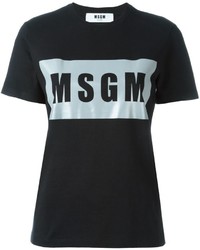 T-shirt nera di MSGM