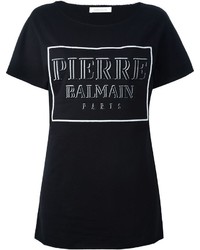 T-shirt nera di PIERRE BALMAIN