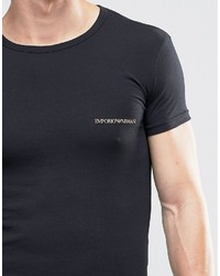 T-shirt nera di Emporio Armani
