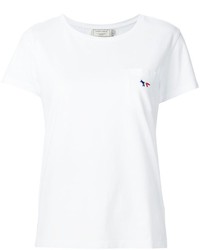 T-shirt ricamata bianca di MAISON KITSUNE