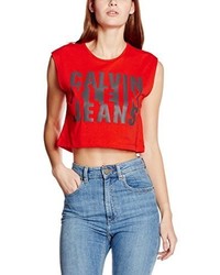 T-shirt rossa di Calvin Klein Jeans