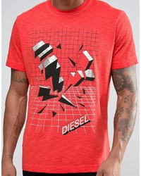 T-shirt rossa di Diesel