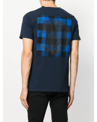 T-shirt scozzese blu scuro di Hydrogen