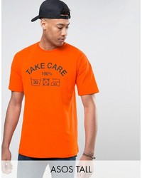 T-shirt stampata arancione di Asos