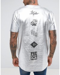 T-shirt stampata argento di Asos