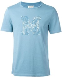 T-shirt stampata azzurra di Maison Margiela