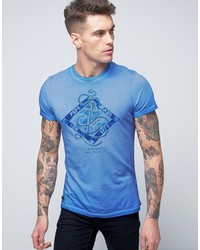 T-shirt stampata azzurra di Pepe Jeans