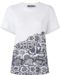 T-shirt stampata bianca di adidas by Stella McCartney