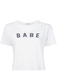 T-shirt stampata bianca di Amo