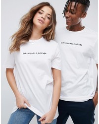 T-shirt stampata bianca di Asos