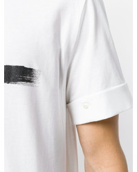 T-shirt stampata bianca di Neil Barrett