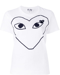 T-shirt stampata bianca di Comme des Garcons