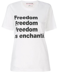 T-shirt stampata bianca di Comme des Garcons