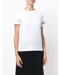 T-shirt stampata bianca di Courreges