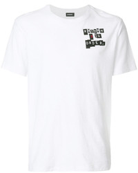 T-shirt stampata bianca di Diesel
