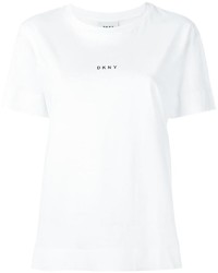 T-shirt stampata bianca di DKNY