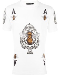 T-shirt stampata bianca di Dolce & Gabbana