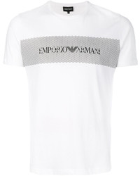 T-shirt stampata bianca di Emporio Armani