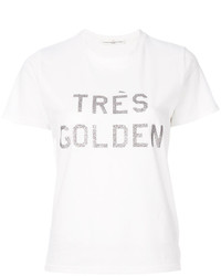 T-shirt stampata bianca di Golden Goose Deluxe Brand