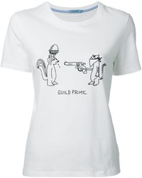 T-shirt stampata bianca di GUILD PRIME
