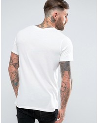 T-shirt stampata bianca di Jack and Jones