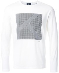 T-shirt stampata bianca di Kent & Curwen