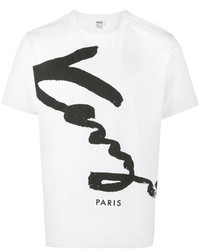 T-shirt stampata bianca di Kenzo