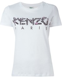 T-shirt stampata bianca di Kenzo