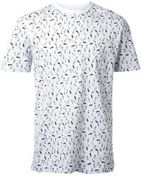 T-shirt stampata bianca di Lanvin