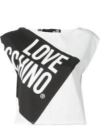T-shirt stampata bianca di Love Moschino