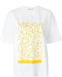T-shirt stampata bianca di Marni
