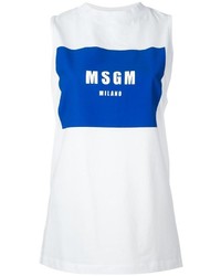 T-shirt stampata bianca di MSGM