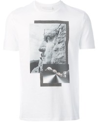 T-shirt stampata bianca di Neil Barrett