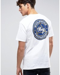 T-shirt stampata bianca di Obey
