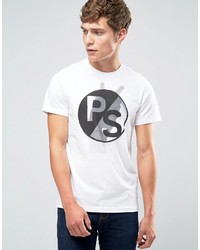 T-shirt stampata bianca di Paul Smith