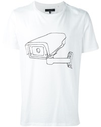 T-shirt stampata bianca di rag & bone