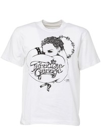 T-shirt stampata bianca di Sacai