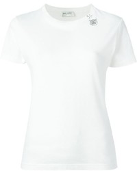 T-shirt stampata bianca di Saint Laurent
