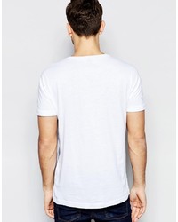 T-shirt stampata bianca di Benetton