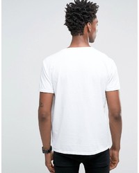 T-shirt stampata bianca di Benetton
