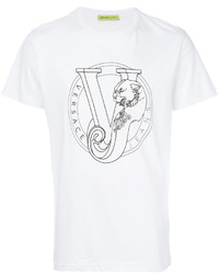 T-shirt stampata bianca di Versace