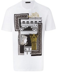 T-shirt stampata bianca di Versace