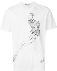 T-shirt stampata bianca di Y-3