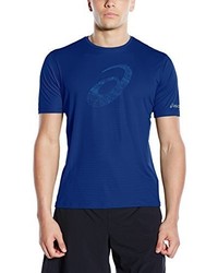T-shirt stampata blu scuro di Asics