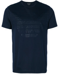 T-shirt stampata blu scuro di Emporio Armani