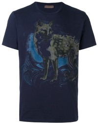 T-shirt stampata blu scuro di Etro