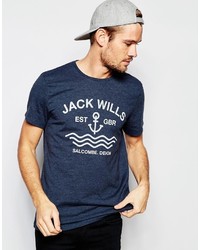 T-shirt stampata blu scuro di Jack Wills