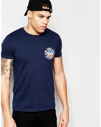 T-shirt stampata blu scuro di Asos